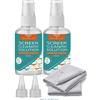 NONE SERVAVEXA Kit di Pulizia Schermi Premium 50ml, Spray per Laptop, MacBook, Telefono, iPad, Occhiali, con Panno in Microfibra