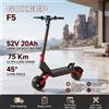 NONE Monopattino Elettrico Pieghevole GOKEEP F5 con Motore Potente, Batteria al Litio 52V20AH, Pneumatici Fat da 11 Pollici per Tutti i Terreni