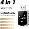 uhulamb Adattatore Wireless 4-in-1 per CarPlay e Android Auto, Connessione AirPlay, Mirror Link, Schermo Plug and Play Bluetooth per Apple e Android