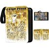 kayou Raccoglitore per Carte Saint Seiya 4/9 Tasche, Porta Carte Collezionabili Anime con 50 Pagine Interne, Custodia con Cerniera per Fino a 900 Carte