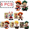 Bandai Nuova serie di accessori anime ONE PIECE, modellini in versione Q di Luffy, Zoro e Sanji in posizione seduta, giocattoli per bambini, regali di compleanno.