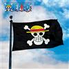 Bandai @OFFERTA CALDA Bandiera Pirata Teschio One Piece 90x150cm Decorazione Murale per Casa e Camera da Letto Stampa Banner Cappello di Paglia di Luffy Pirati Bandiera Giocattolo per Regalo