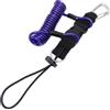 KQFCAZRE Diving Coil Lanyard Resistente con Filo d'Acciaio Inox Lanyard Regolabile Anti Corda di con Fibbia Rapida Cinturino per Torcia, Viola