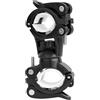 AsrMyjcx Supporto Luce Bicicletta Staffa Torcia Manubrio Clip Regolabile Fissaggio Universale Plastica Acciaio Resistente Adatto per Ciclisti Mountain Bike STR, Nero Bianco
