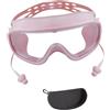 Chatonshen Occhialini da Nuoto per Adulti, Antiappannamento, Impermeabili, con Tappi per Le Orecchie, Design Confortevole, Visione Chiara per Sport Acquatici, Co, Rosa