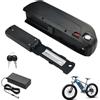 HJGHY Pacco Batteria al Litio 36V 48V, Batteria da Tubo Obliquo 12,5Ah 13Ah 15Ah, batterie di Potenza con Caricabatterie e Interruttore per Kit Motore per Bici elettrica,5pin 48v15ah