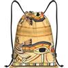 Generic Eye of Egyptian Falcon Zaino Fitness Regolabili Borsa con Coulisse Multifunzionale Borsa da Palestra Sportiva per Viaggio Ginnastica Spiaggia 39X46Cm