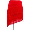 DQZRTUECA Abbigliamento di Tango Latino, Abito da Ballo Latino Samba Competition Gonna con Frange Multicolor Taglie Multiple(Brown,XL)