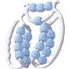 KiBcsLic Rullo Relax Roller Ruote, Rullo Massaggiante Anticellulite, Massaggio a 360 Gradi per Il Rilassamento Muscolare di Braccia E Gambe, Morsetto PE, Rosa
