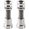 PETSOLA Kit di 2 Viti E Dadi per Attacco Manubrio in Titanio E Carbonio, Accessorio per Riparazione Bici, Adatto per La Sostituzione del Manubrio di Bici da S, Argento 25 mm x 8 mm