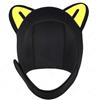 QSTDGVPW Comodo Cappuccio da Sub per Gatti, Ideale per Le Escursioni Acquatiche, Orecchio Giallo Nero XL