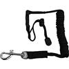 Generic Paddle Porta Cordino Regolabile Canoe Leash Elasticizzato Accessorio Pesca Quantità 1 Realizzato in Nylon Resistente con Clip in Lega di Zinco Adatto, Nero