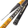 AESFADMOAH Canna da pesca telescopica in fibra di carbonio, ultraleggera, portatile, con ingranaggi di grandi dimensioni, per pesca in mare, 8-16 m, ideale come regalo(13m)