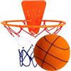 Genérico Set da basket silenzioso: palla da basket in PU da 18 cm con cerchio regolabile da 30 cm, pallacanestro silenzioso interno rimbalzo morbido, palestra a casa, pratica in appartamento, fitness familiare