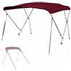 WANGCEPLSD Tendalino Barca 3 Archi, in Tessuto Oxford 600D Impermeabile, con Telaio in Alluminio Rinforzato, Tendalino Barca, Altezza 110 Cm e Custodia(Red,155-167cm)