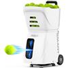 PUSUN PT-Smart Macchina Lanciapalle Tennis: App, 12 modalità, 28 Punti, 120 km/h, Batteria 5H, Portatile per Tennis e Padel per Principianti e Professionisti (Bianca)