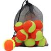 FytStycale 20 Palline da Tennis Resistenti all'Usura, Palline Giocattolo per Cani, Palline Elastiche per Esercizi, Palline da Allenamento per Giocare con I C, Giallo Arancio