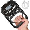 ALEENFOON Dinamometro Mano Digitale Misuratore Elettronico Della Forza di Presa Della Forza Della Mano con Display LCD Nero Grip Trainer per la Forza di presa Trainer per la presa Regolabile 180 kg