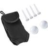 Homyl Tasca da Cintura per Palline da Golf con Clip, Porta Scomparto per Riporre Le Palline, Nero