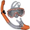 SheerFaring Set da Snorkeling con Tenuta Stagna, Maschera Subacquea Resistente agli Urti, Maschera da Nuoto a Prova di Perdite per Adulti, Attrezzatura per Lo SNO, Arancione