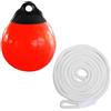 KQFCAZRE Boa Marina Gonfiabile per Barca, Parabordi in PVC Resistente alle Intemperie con Corda Rinforzata per Barche a Vela, Corda Nera