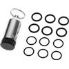 Gralara Mini Bombola Sub Miniatura Portachiavi Anello Set Subacqueo con Bomboletta Alluminio Strumento Ottone Rimozione Facile Adatto per, Argento