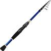 HESHUWEN Canna da Pesca Canna da Pesca telescopica 1,8-2,4 m Ultraleggera Spinning/Casting in Fibra di Carbonio for luccio e spigola Pesca(Spinning Black,1.8 m)