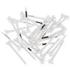 PciDinFo 30 Supporti in Plastica per Palline da Golf, Indistruttibili, Ideali per Attrezzatura all'Aria Aperta, Bianco e Giallo, 3.8 cm