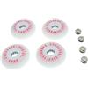 Nsaroche 4 Pezzi Ruote Roller Skate LED per Pattinaggio Inline Ruote Sostitutive in PU Luminoso E Magnetica Illuminazione Lampeggiante per, Rosso, 76mm