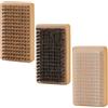 FINGERINSPIRE Kit di 3 spazzole per la pulizia di sci e snowboard, 3 stili, in ottone, crine di cavallo, in nylon, spazzola per la pulizia della cera e lucidatura con base in legno, per la pulizia e