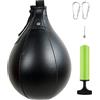 Generic Pacchetto, Palla da Pugilato Girevole in Pelle PU Resistente per, MMA, Thailandese, Fitness, Combattimento, Nero