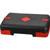 SunsoilGiant Stepper Aerobico per Allenamento, Palestra, Altezza 4 Pollici, 6 Pollici, 8 Pollici, Stepper per Fitness Indoor, Nero Rosso