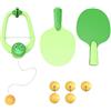 Milageto 9 Pezzi Tennis Set Kit Sospeso Racchette Palline Allenamento Manuale Coordinazione Facile Montaggio Materiale Leggero Adatto Bambini Giovani, 6 Palline Verdi