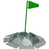 Wswqop Ausilio per L'allenamento del Putter con Bandierina, Piastra per Il Putting Portatile E Leggera, Orientabile in Tutte Le Direzioni, Ideale per Il, Bandiera Verde