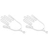 PciDinFo 2 Pezzi Porta Guanti Da Golf, Tendiguanti Portatile, Modellatore per Guanti in Materiale PP, Adatto per Golfisti Uomini E Donne, Forniture, Bianco