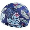 Aymzbd Cuffia da Nuoto con Stampa Floreale, Unisex, per Uomo E Donna, Adatta Anche Ha I Capelli Lunghi, Stile a