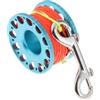 Yunmeryker Scuba Diving Reel Mulinello con Bobina Subacquea Linea Visibile Integrata Alluminio Leggero con Moschettone Adatto a Immersioni Professionali Snorkeli, Bobina Blu