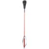 Hamwesh Frustino per, Frustino da Equitazione con Manico Antiscivolo da 68 Cm, da Dressage con Asta in Fibra di PC Punta in Pelle con Cappuccio a Fungo Placcato Ni, Cinturino in Gomma per (Black)
