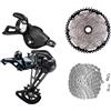 Generico Compatibile con Gli Accessori da Ciclismo Shimano 12 velocità MTB con Gruppo Completo Shift Control(52T Black Set)