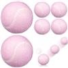 Tofficu 6 Pezzi Palline da Tennis Giocose e Morbide Rosa in Gomma Elastiche per Allenamento Principianti per Training Indoor e Gioco Cani