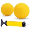 TISHITA 2 Mini Palloni da Pallavolo di Ricambio, Palloni Sportivi Rotondi con Rete, in PVC, Gonfiabili con Pompa per Un Gioco Elastico, per Bambini E Adulti, 1x 3.5in And 1x 5in