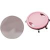 SunsoilGiant Abdominal Roller Disc Attrezzo Ginnico Tavola Esercizi Torsione Disco Rotante con Impugnatura Antiscivolo Struttura Resistente Adatto per Allenamento, Rosa