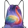 Zelinge Borsa da nuoto con coulisse per la spiaggia, Volpe floreale colorato, 14 x 16.9 inch, Zaini Daypack