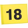 Aymzbd Bandiera da Golf, Allenamento di Golf, Bandiera da Putting Green, Giallo con Numero 18