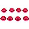 Gralara 8 Pezzi di Ruote, Cuscinetti E Distanziali per Skateboard, Monopattino, Pattini a Rotelle E Pattini in Linea, 8 Mm, Rosso