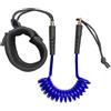 Folpus Leash Surfboard Cinturino Polso Elastico Avvolgibile Accessori TPU Funzione Adatto a Surf Paddleboard Uomini Donne attività, Blu