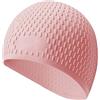 QSTDGVPW Cuffia da Nuoto in Silicone per Tutte Le Lunghezze di Capelli - Unisex Adulto, Rosa