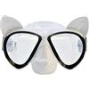 MotiveTech Occhialini da Immersione, Maschera Subacquea con Impugnatura Sicura, Antiappannamento, Maschera Professionale per Immersioni E Snorkeling, Occhialini, Bianco