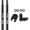 Aymzbd 2 Pezzi Estensore Presta Valvola Tubeless Pneumatici Accessori Bicicletta Conversione O- in Gel di Silice Resistente Protegge Le Cerchi Adatto, 1 pz Nero 60mm