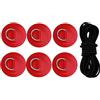 Fonowx 6X D, D Rotondo, Set di Montaggio per Ponte, D Pad di Montaggio, Set di Rigging per Ponte di Paddleboard, Canoa, Zattera, Gommone, Rosso